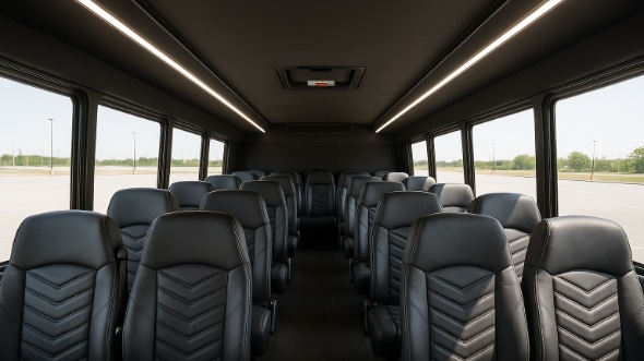 Interior of Charter Bus Company Bowling Green's 18 Passenger Minibus in Bowling Green