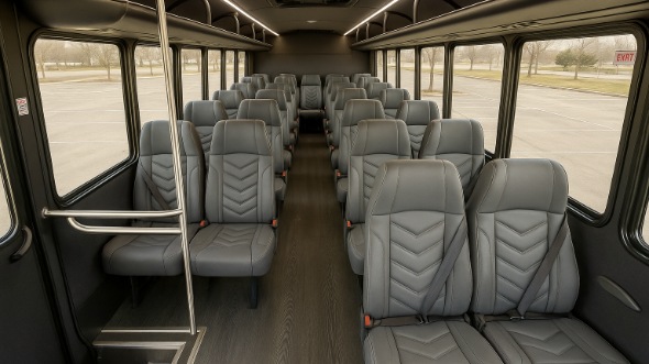 Interior of Charter Bus Company Bowling Green's 25 Passenger Mini bus in Bowling Green