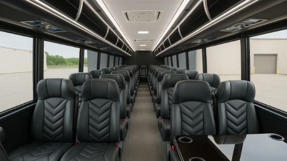 Interior of Charter Bus Company Bowling Green's 35 Passenger Minibus in Bowling Green