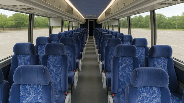 Interior of Charter Bus Company Bowling Green's 54 Passenger Charter Bus in Bowling Green