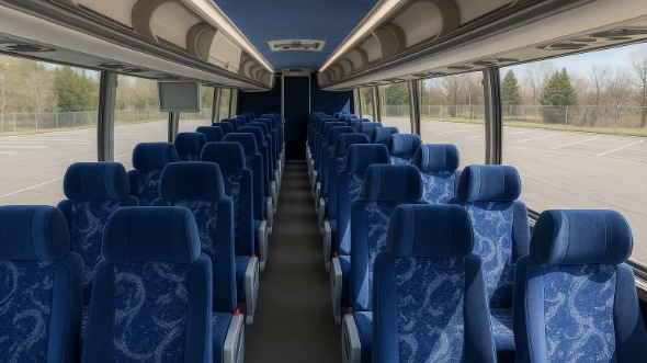 Interior of Charter Bus Company Bowling Green's 55 Passenger Charter Bus in Bowling Green