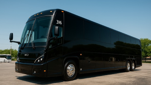 Exterior of Charter Bus Company Bowling Green's 56 Passenger Charter Bus in Bowling Green