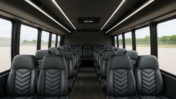 bowling green 20 passenger minibus inside