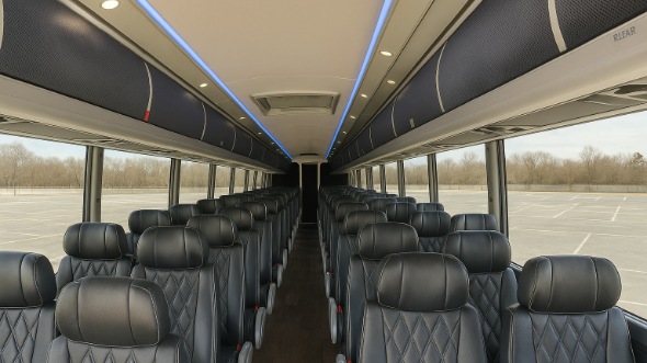 bowling green 50 passenger charter bus inside