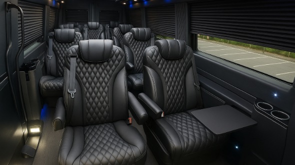 bowling green sprinter van with driver inside
