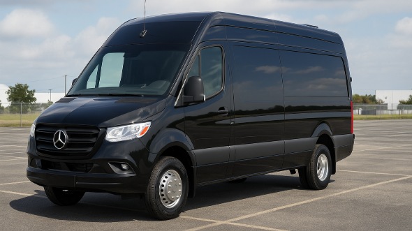 Exterior of Charter Bus Company Bowling Green's Sprinter Van Rental With Driver in Bowling Green